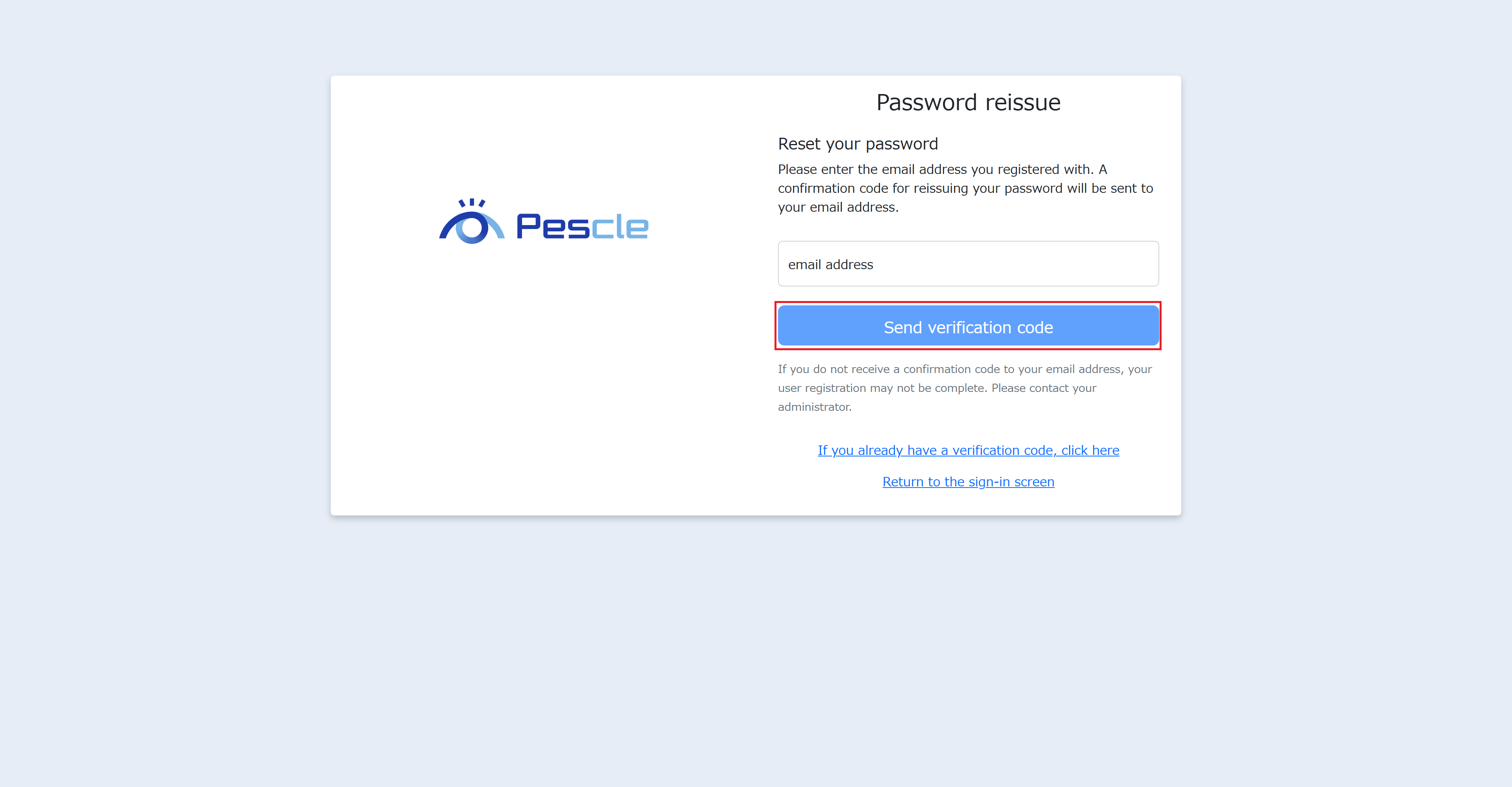 Send verification code